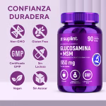 Glucosamina + MSM, 90 cápsulas de 650 mg – glucosamina
