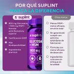 Glucosamina + MSM, 90 cápsulas de 650 mg – glucosamina
