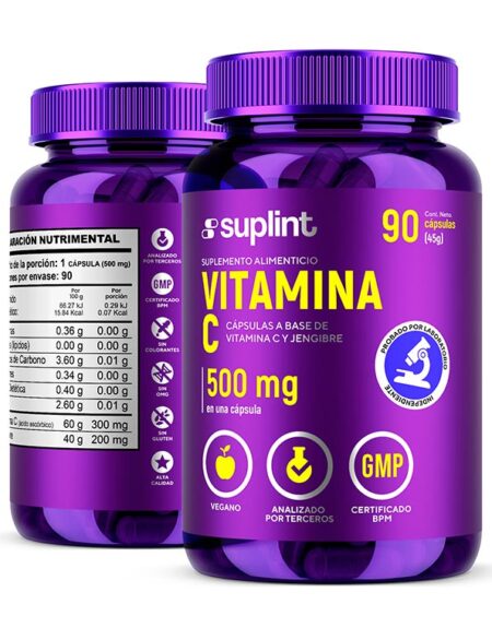 Biotina, 60 cápsulas de 500 mg - vitamina c