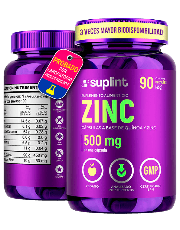 Zinc, 90 cápsulas de 500 mg - zinc